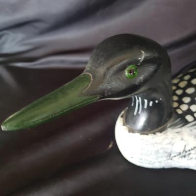Decoy Books, a Wooden Loon by April F. and Vintage Duck on Water Framed Print (HC-KD)
