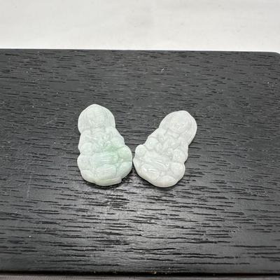 Pair of Jade Pendant of Guanyin