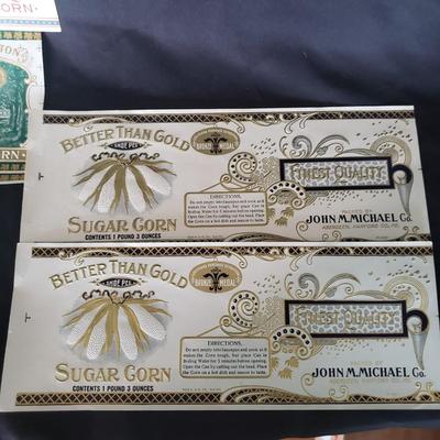 Vintage Corn Labels and Glasses (MB-KD)