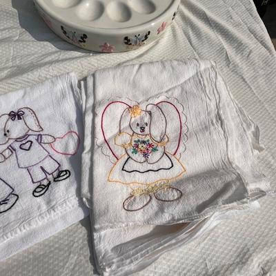 Easter Rae Dunn, Bunny tea towels
