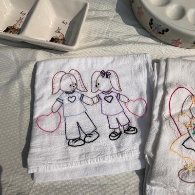 Easter Rae Dunn, Bunny tea towels