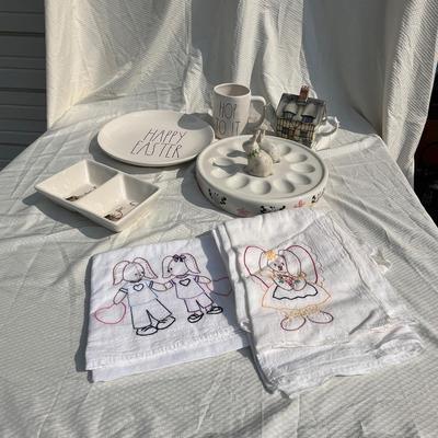 Easter Rae Dunn, Bunny tea towels