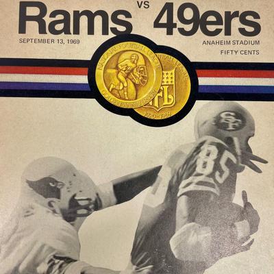 Los Angeles Rams vs San Francisco 49ers NFL Football 1969 Game Program LA RAMS