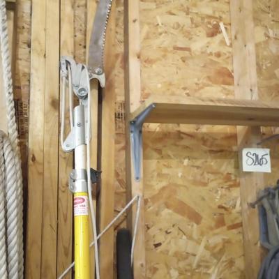 S264-Misc yard tools + misc wood
