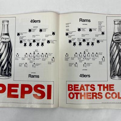 Los Angeles Rams vs. San Francisco 49ers NFL Football Program 1969 LA RAMS