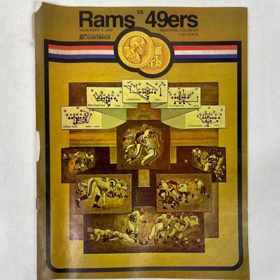Los Angeles Rams vs. San Francisco 49ers NFL Football Program 1969 LA RAMS