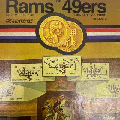 Los Angeles Rams vs. San Francisco 49ers NFL Football Program 1969 LA RAMS