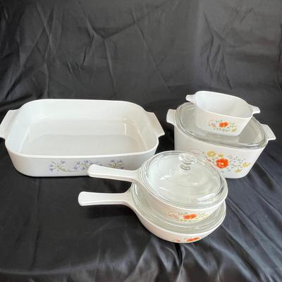 Corning Ware Orange Poppy & other