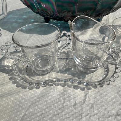 Carnival Glass & Creams & Sugars