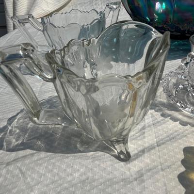 Carnival Glass & Creams & Sugars