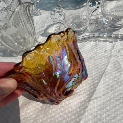 Carnival Glass & Creams & Sugars