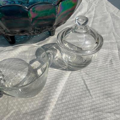 Carnival Glass & Creams & Sugars