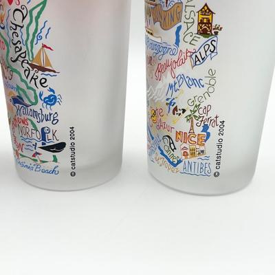 CATSTUDIO ~ Set Of Four (4) Frosted Glasses