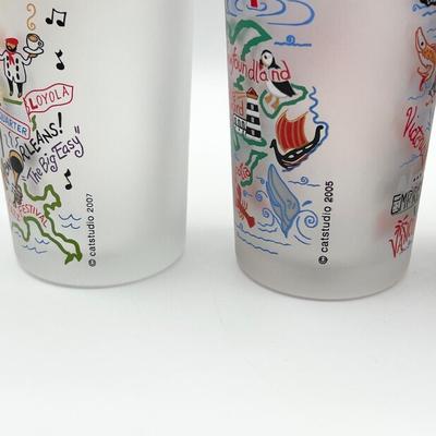CATSTUDIO ~ Set Of Four (4) Frosted Glasses