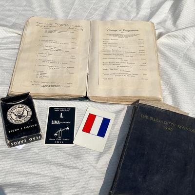 Antique military books & other