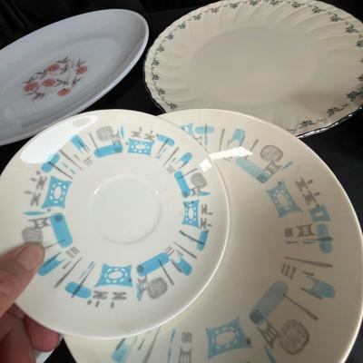 Assortment of vintage dinnerware