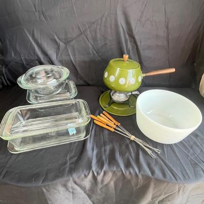 Fondue pot & baking glass