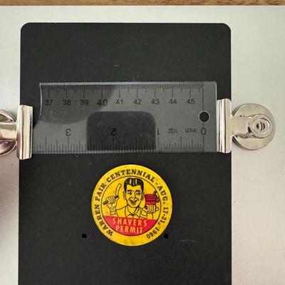 Warren fair centennial 1960 shavers permit pin