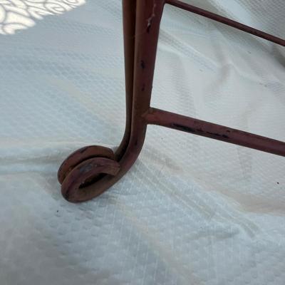 Metal side table