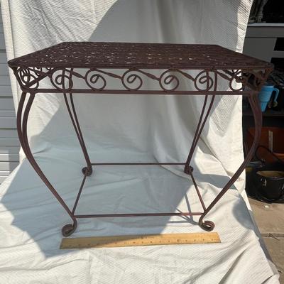 Metal side table