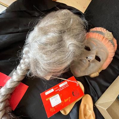 Vintage Halloween masks and other