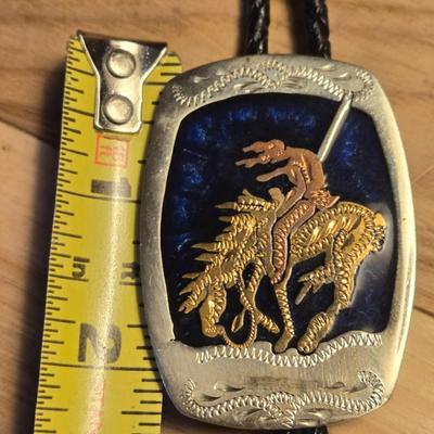 Sterling Inlay Bolo Tie