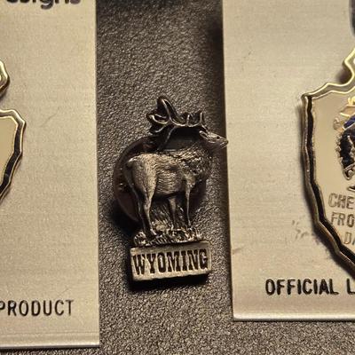 Wyoming and Montana Hat Pins