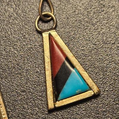 Sterling Silver Inlay Bolo Ends