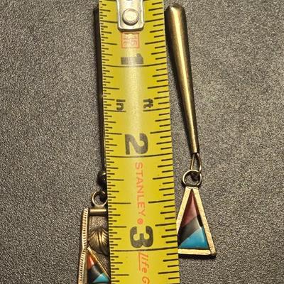 Sterling Silver Inlay Bolo Ends
