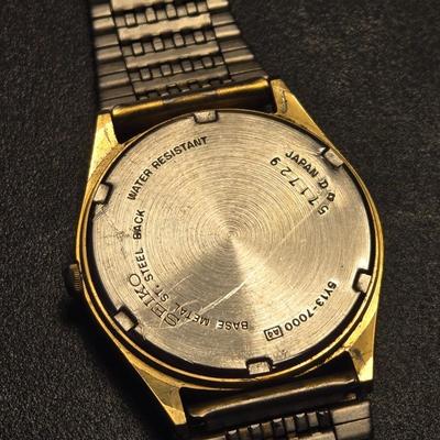 Men's Gold Day/Date Seiko Watch