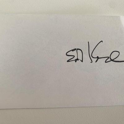 Mayor Ed Koch signature cut