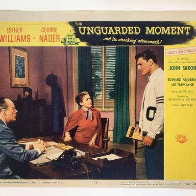 The Unguarded Moment original 1956 vintage lobby card