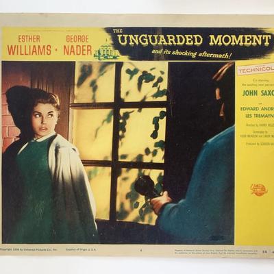 The Unguarded Moment original 1956 vintage lobby card