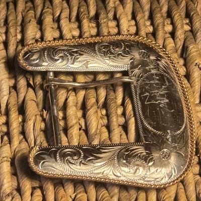German Silver Belt Buckle