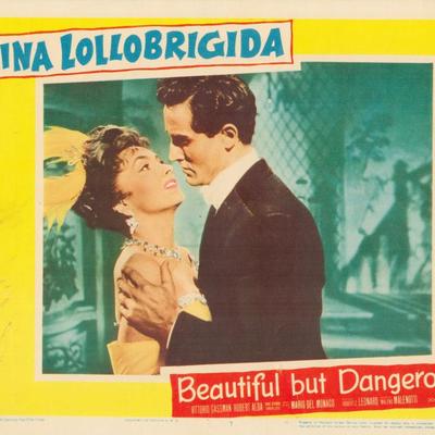 Beautiful But Dangerous 1957 original vintage lobby card
