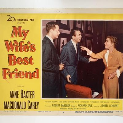 My Wife's Best Friend original 1952 vintage lobby card