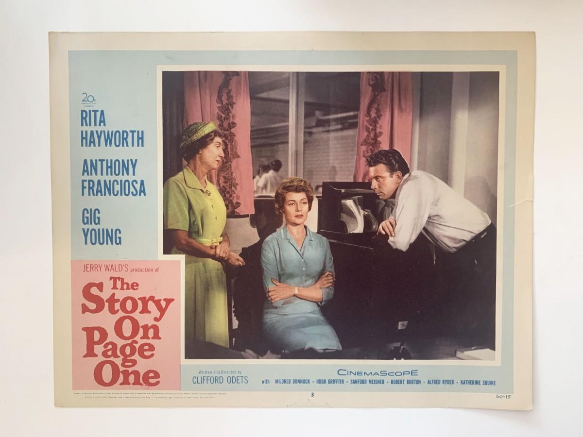 The Story on Page one original 1959 vintage lobby card | EstateSales.org