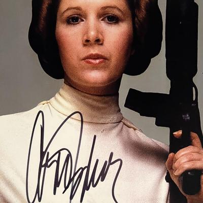 Star Wars Carrie Fisher signed photo