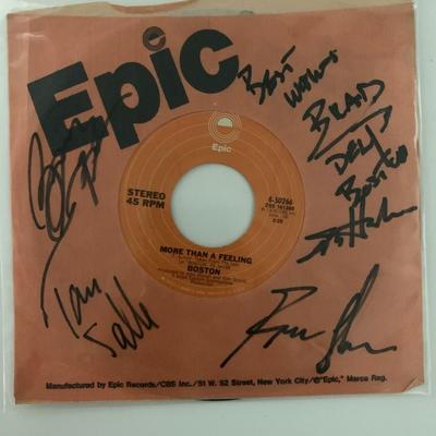 Boston- More Than a Feeling- signed 7 inch vinyl 