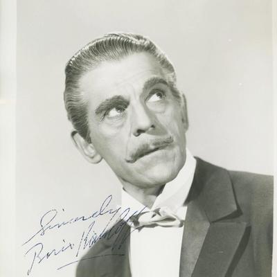 Boris Karloff Universal Monster signed photo. GFA Authenticated