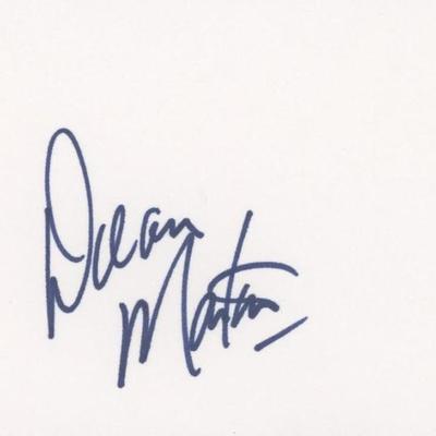 Dean Martin signature cut. GFA Authenticated