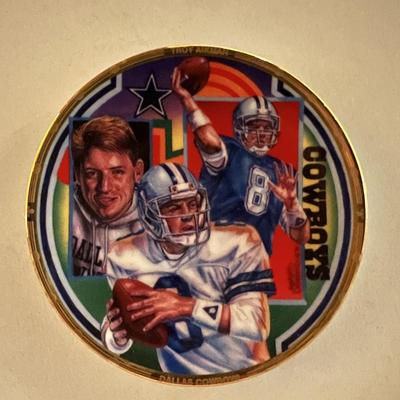 Troy Aikman 1991 porcelain plate
