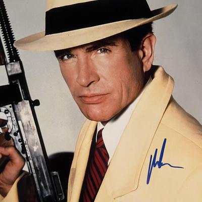 Dick Tracy Warren Beatty signed photo