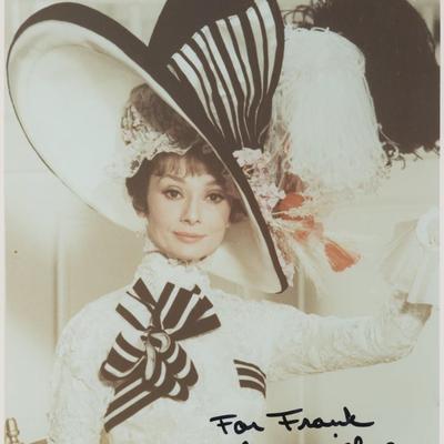Audrey Hepburn personalized (To Frank) and signed "My Fair Lady" movie photo. GFA Authenticated