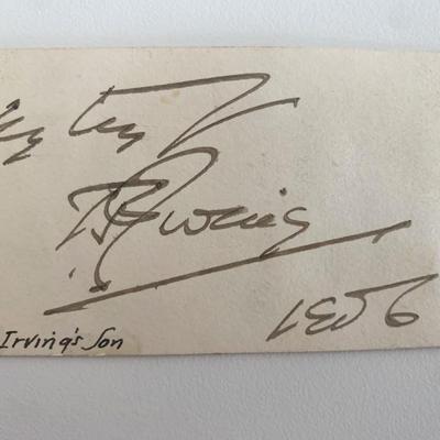 Harry Brodribb Irving signature cut