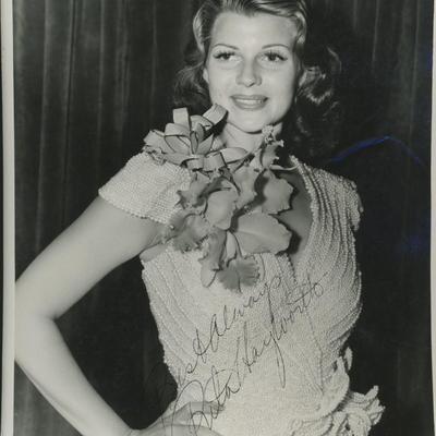 Rita Hayworth signed photo. GFA Authenticated