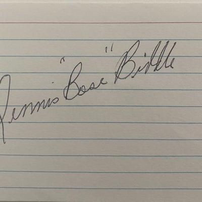 Negro League Baseball player Dennis Biddle original signature