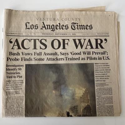 LA Times September 13th 2001- ACT of War