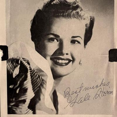 Gale Storm signed photo