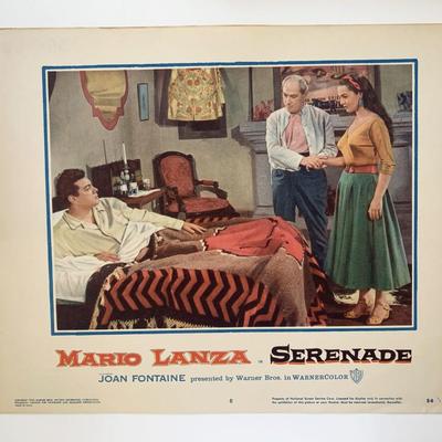 Serenade original 1956 vintage lobby card